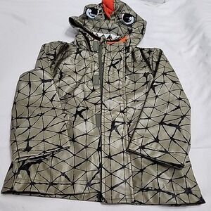 Rokka&Rolla Toddler Boy's 3T Dinosaur Rain Coat‎ With Hood